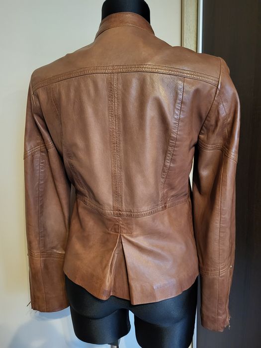 Kurtka skórzana Massimo Dutti, M skóra naturalna