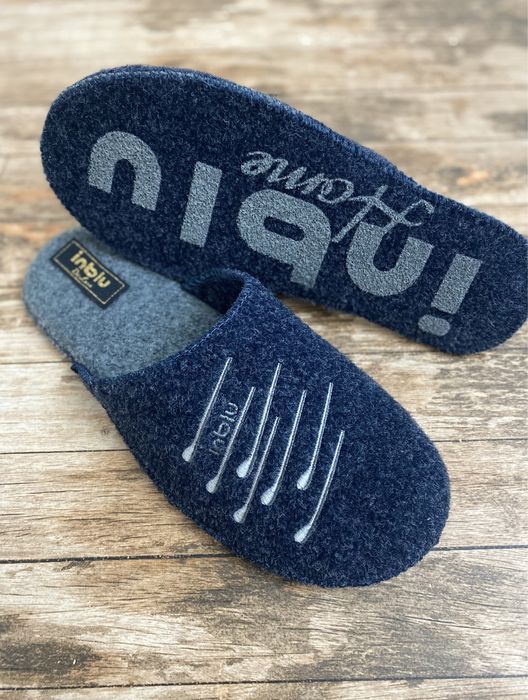 Капці чоловічі повстяні Inblu,бежеві и сині Тихий ход.