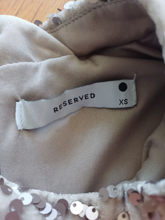 Sukienka mini z cekinami Reserved rozm. XS - stan idealny