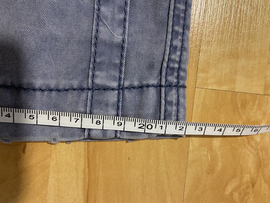 ICHI M damskie niebieskie nowe spodenki capri rybaczki lato Vintage