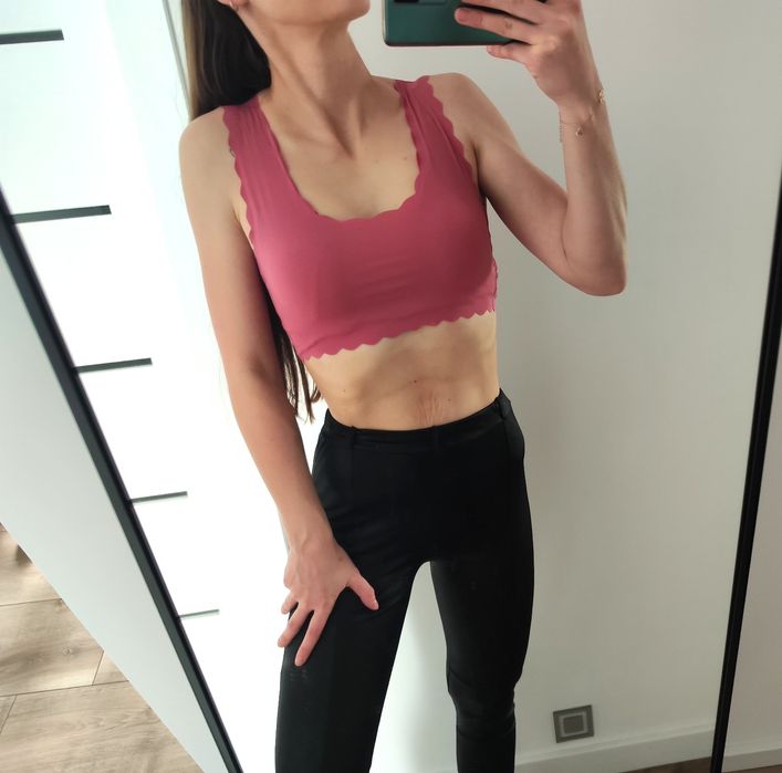 Top Crop różowy Zara