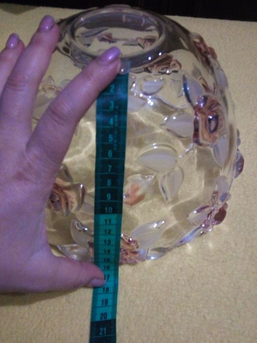 Большая салатница хрустальная Германия