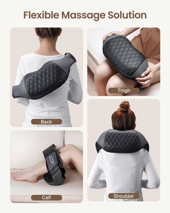 RENPHO Massageador Shiatsu com calor para cervicais, ombros, costas e pernas