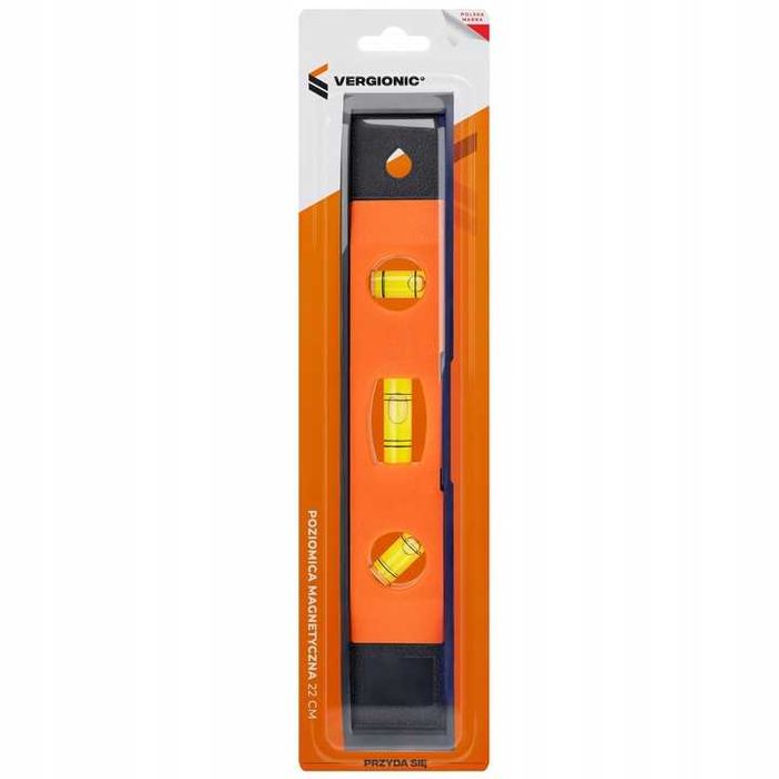 Poziomnica magnetyczna 23 cm 3 libelki precyzyjna krótka poziomnica z magnesem do prac budowlanych i montażowych