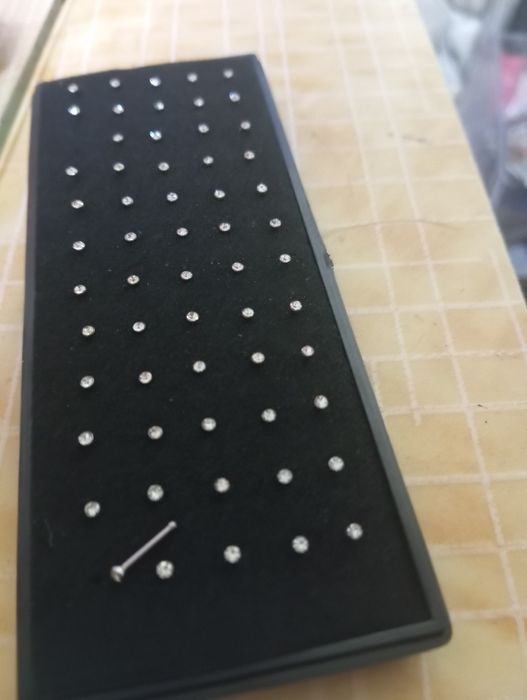 Пірсинг в ніс золотий фіаніт, пірсинг біжутерія з камінчиком,