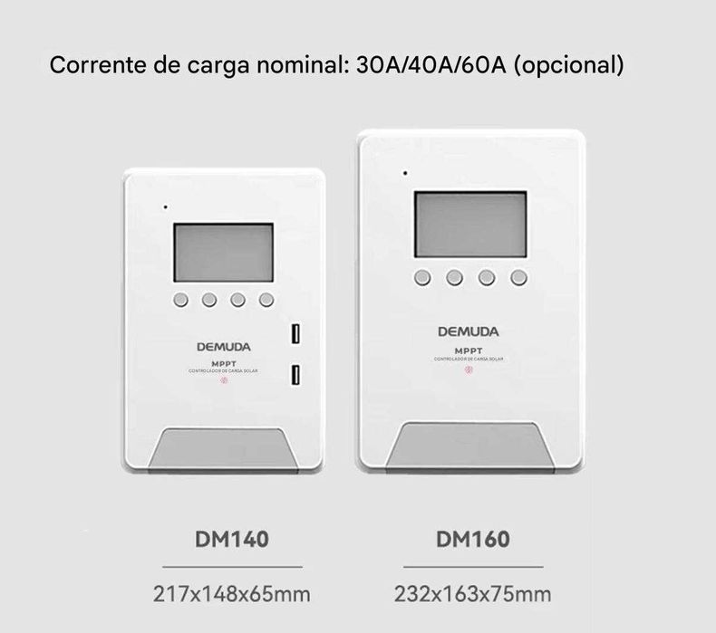 DEMUDA  MPPT Carregador De Bateria, 12V, 24V, 48 40A,60A