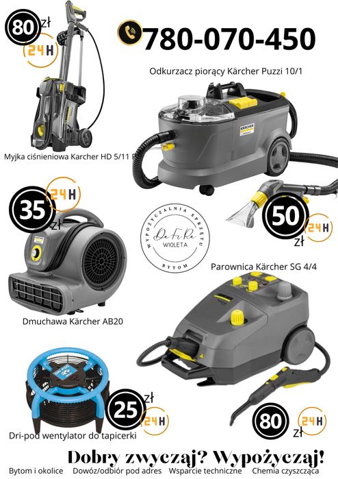Wynajem wypożyczalnia  Kärcher parownica myjka Chorz