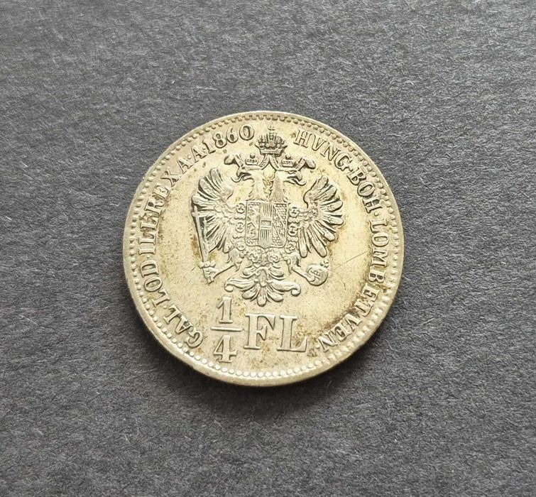 78) AUSTRIA srebro - 1/4 Florena - 1860 r. B