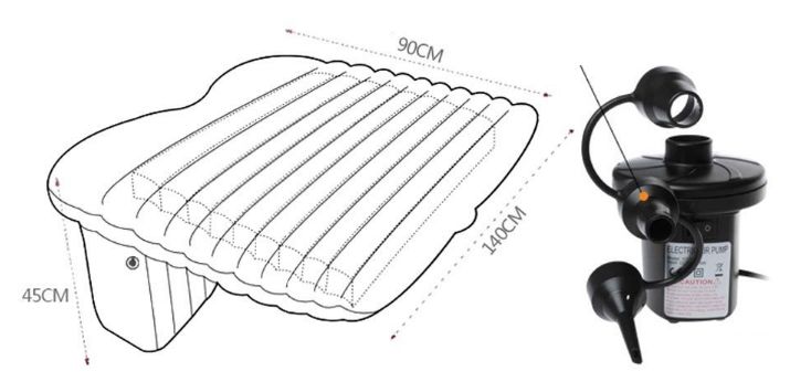 Colchão auto cama insuflável para carro automovel