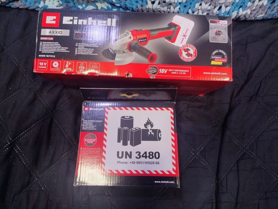 Akumulatorowa szlifierka kątowa Einhell TE-AG 18/115 Q Aku+ład 2,5ah