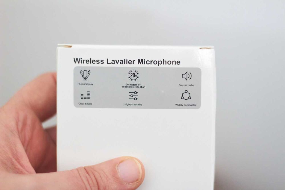 Kit 2 Microfones Lapela Wireless 2.4G p iPhone e Android