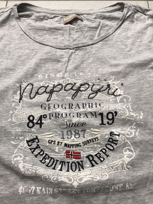 Napapijri jak nowa szara koszulka M