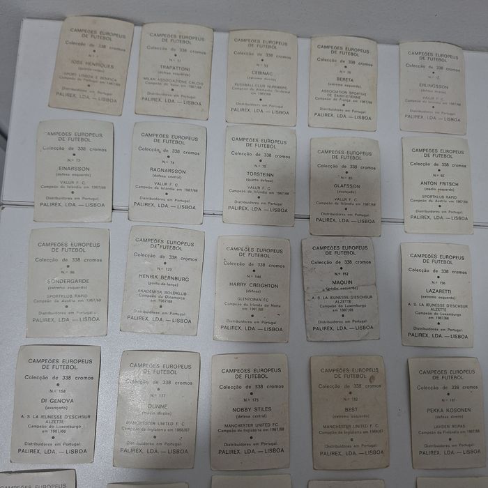Cromos antigos Palirex
