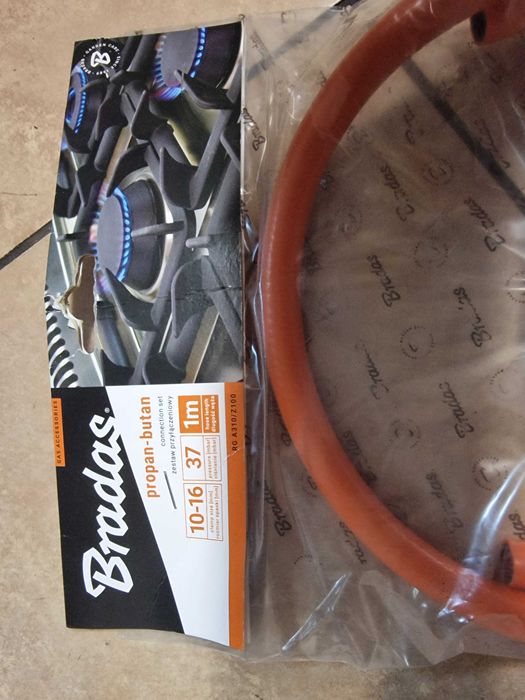NOWY reduktor gazowy do butli 11kg Bradas opaski wąż do gazu 1 m