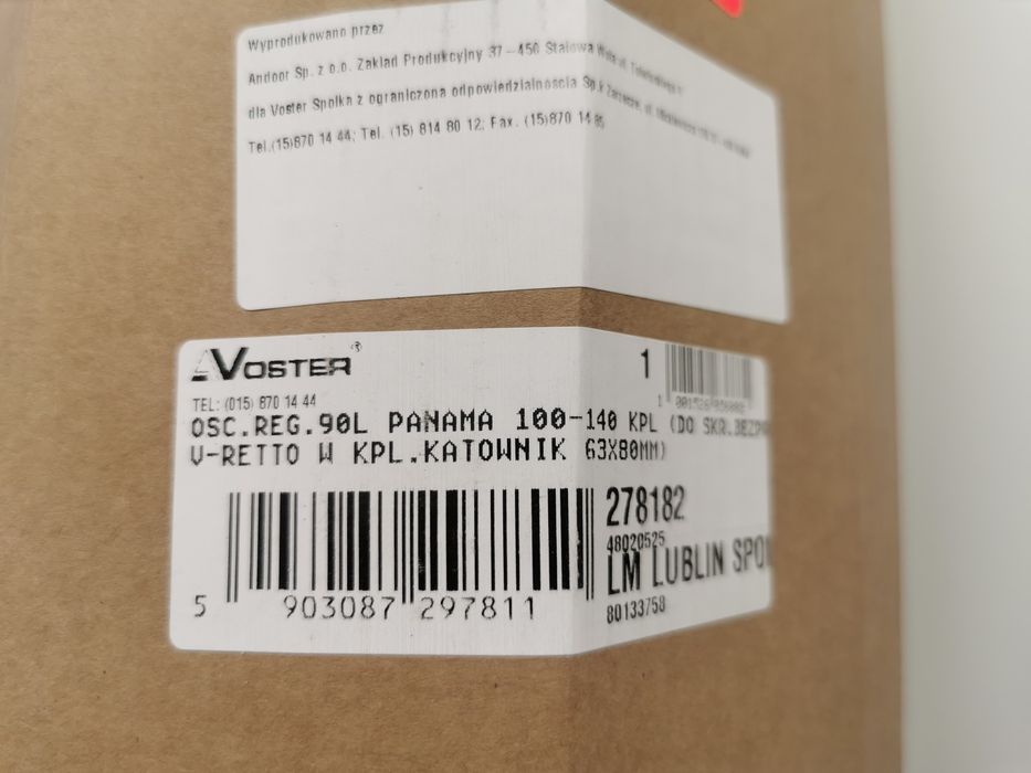 Drzwi bezprzylgowe 90 lewe Voster