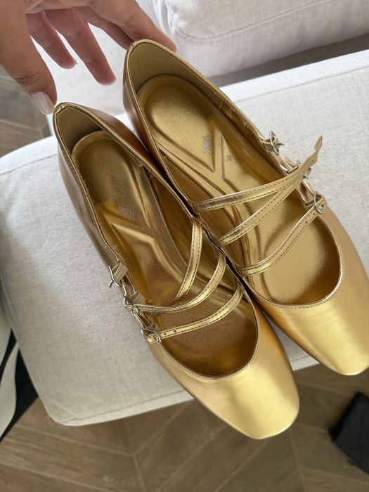 Балетки  Zara  штучна шкіра