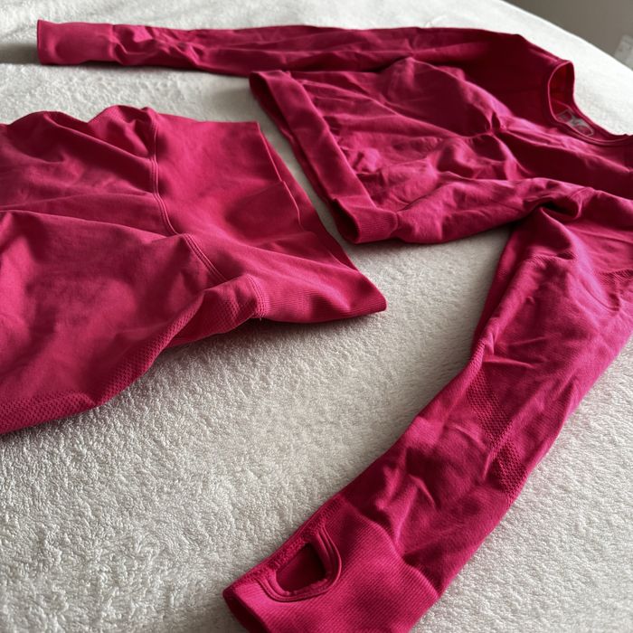 Костюм лосины пуш ап+кроп топ