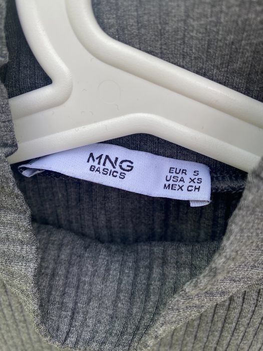 Półgolf/ turtleneck szary/ grey prążek bawełna/ cotton S/36 M/38 Mango