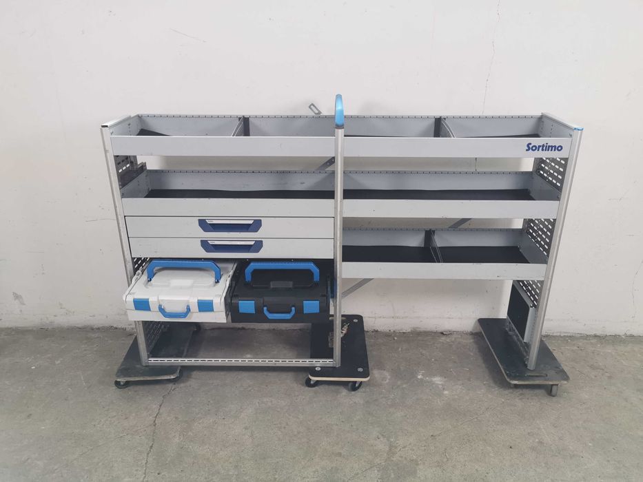 Regały szafki półki do busa zabudowa serwisowa warsztat ZESTAW SORTIMO