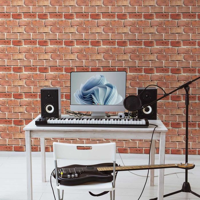 12x Paneli Akustycznych Samoprzylepnych 30x30X0,9 Imitacja Cegły RETRO