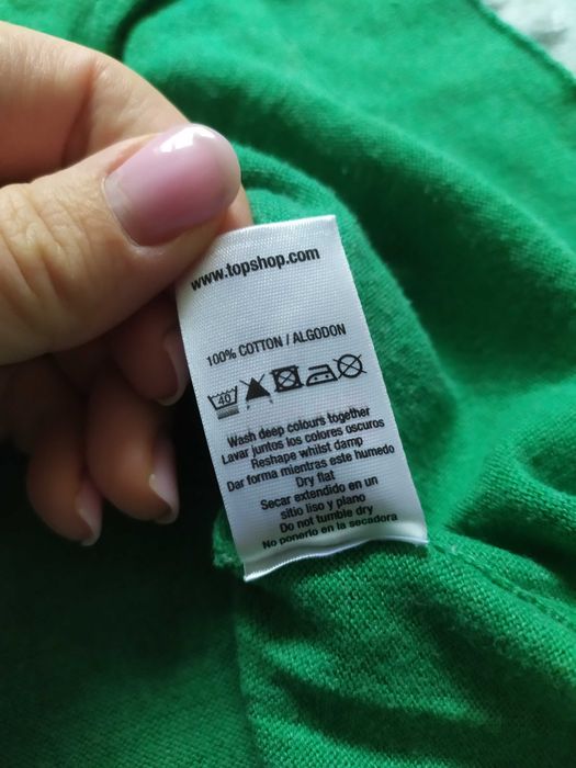 Sweterek sukienka długi bez rękawów Topshop M