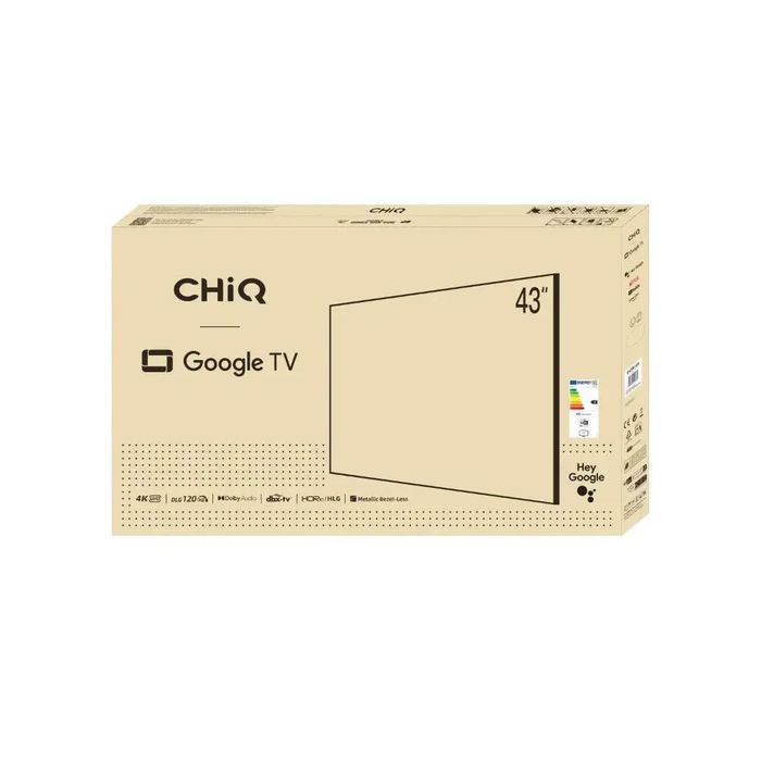 Телевізор CHiQ U43M10V 43″ 4K UHD Google TV HDR10 Wi-Fi Chromecast 60 Гц