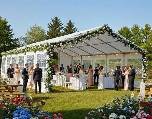 Шатер святковй ПОСИЛЕНИЙ павільйон 3х6 4х8 5х6 6х8 6х12 весілля/банкет