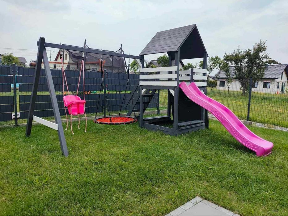 PROMOCJA - Plac zabaw - Gaja - Drewniany - Domek - Zjeżdżalnia
