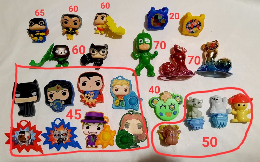 Фігурки кіндер новорічні  щенячий патруль плеймобіл міньйони