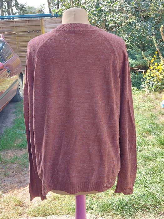 Stary Sweter męski brązowy z czasów PRL rozmiar XL/2XL Firma JWONA