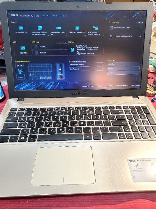 Asus ноутбук 4ядра 12гб/1тбhdd