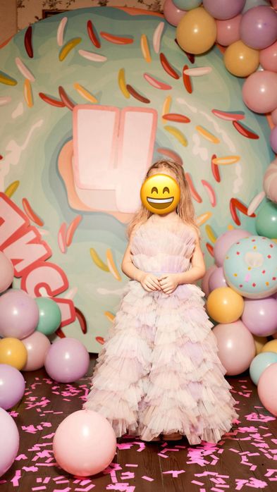 Нарядна сукня для свят, ніжно-бузкового кольору (4-5 років)