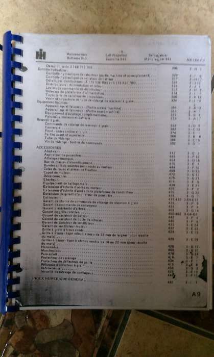 Katalog części International IHC 943