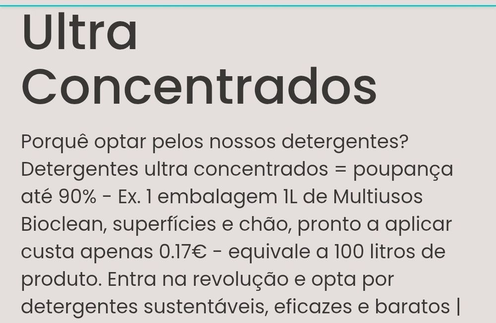 Detergentes Ultra-concentrados
