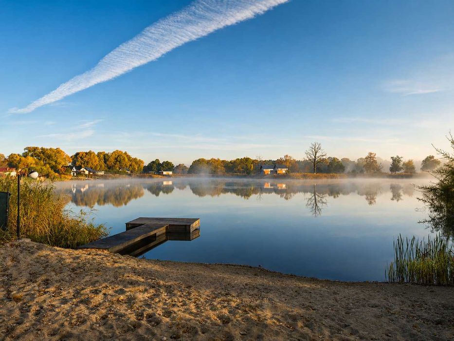 Domek nad jeziorem Spalona | Prywatna plaża, jacuzzi, pomost, kajak
