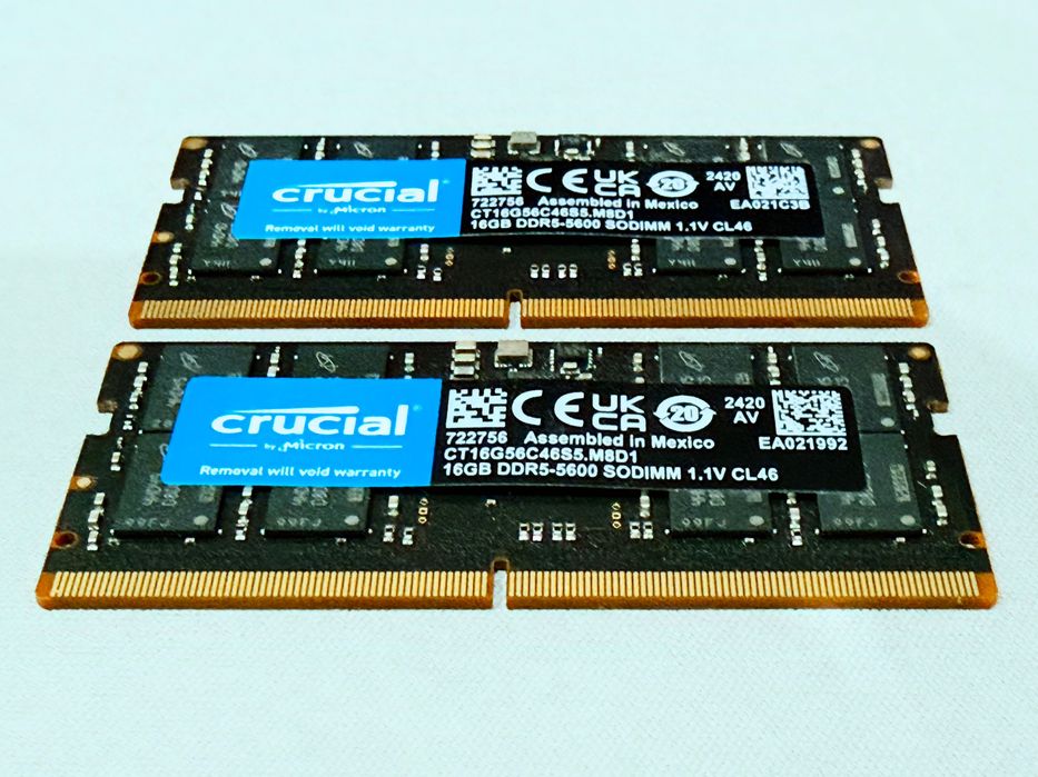 DDR5 Crucial 32GB (2x16GB) CT2K16G56C46S5 5600 MHz SO-DIMM