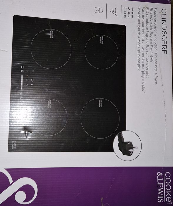 Placa indução 4f 60cm Cooke & Lewis