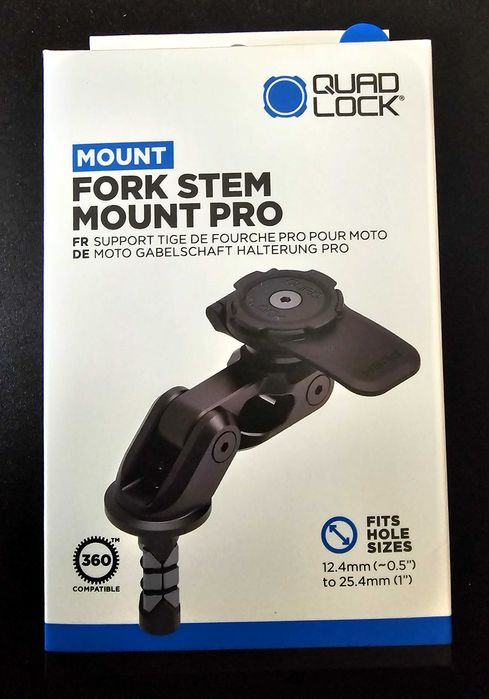 KIT novo QUADLOCK Fork Stem Mount PRO+Vibration Damper+ autocolante