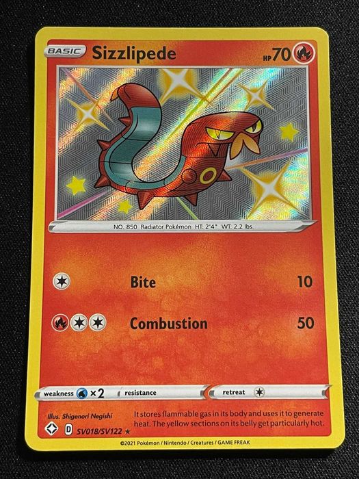 Carta Pokémon Sizzlipede SV018/SV122 Shining Fates