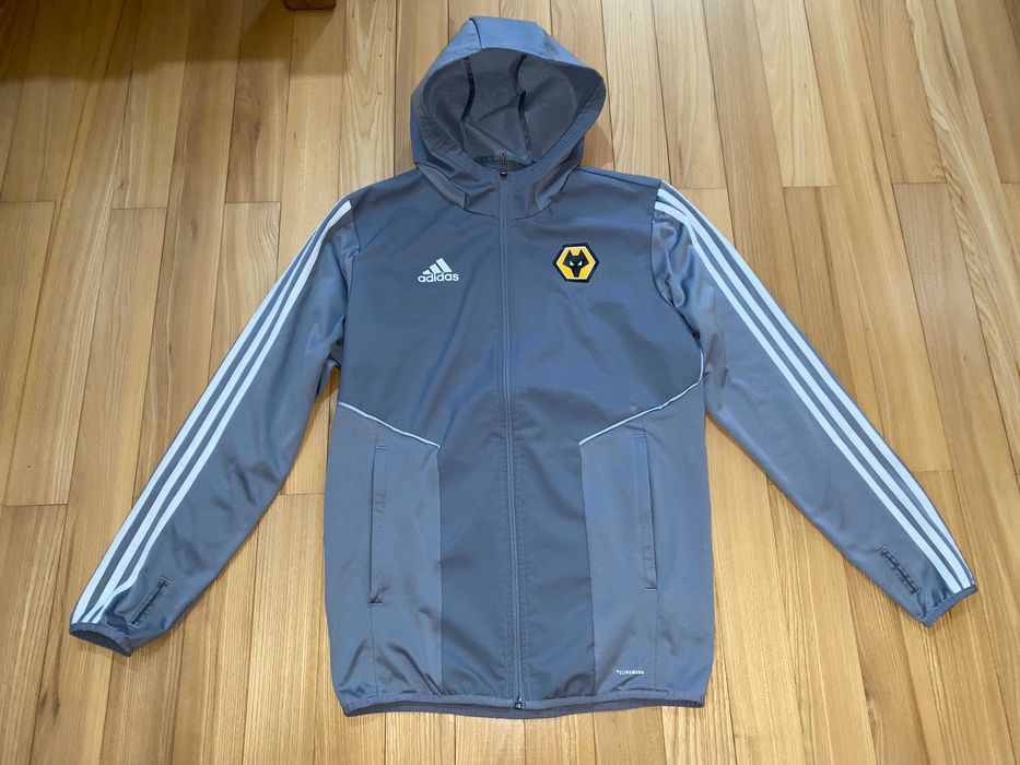 Вітровка спортивна кофта на флісі Adidas Wolves S-M Оригінал Ідеал!