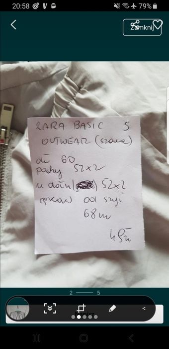Zara kurtka wiatrówka r s