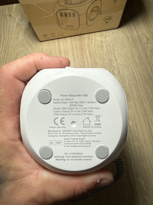Przedłużacz / Kostka Zasilająca 4Gniazda -2USB-C -2USB-A