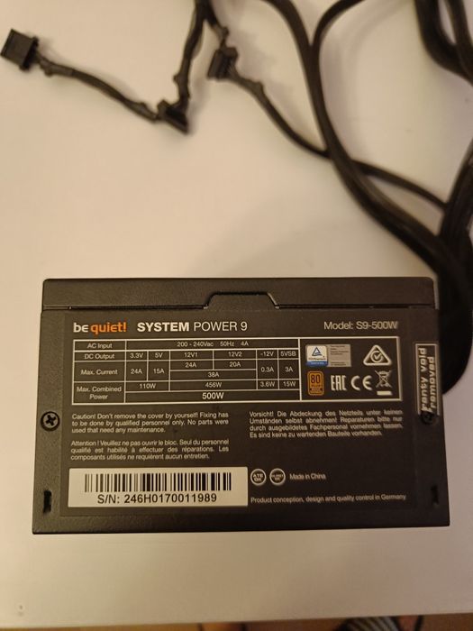 Zasilacz Be quiet! system power 9 S9-500W