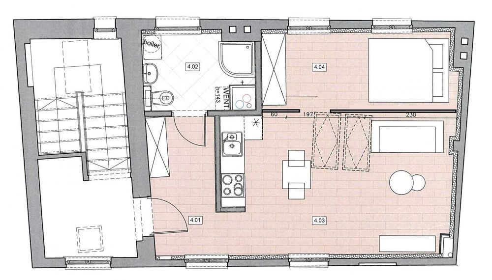 2 pokoje / Centrum Katowic / Taras / blisko Dworca PKP / 39 m2