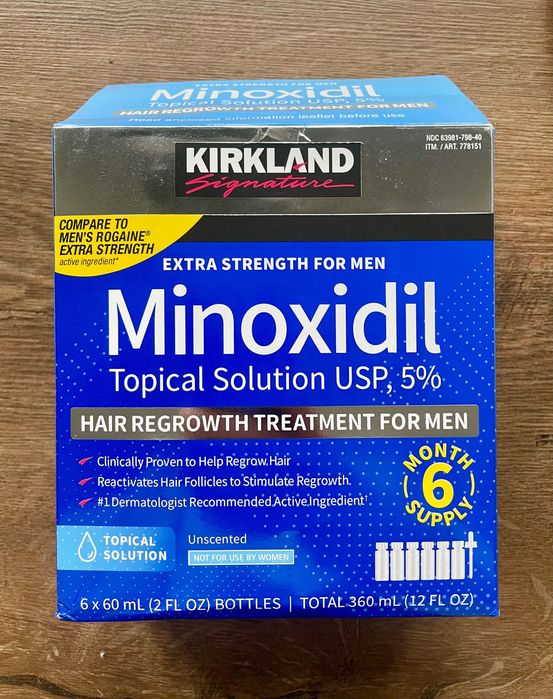 Minoxidyl Kirkland 5% hair loss wypadanie włosów 6x60ml. TRÓJMIASTO / BYDGOSZCZ / TORUŃ dostawa GRATIS