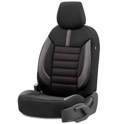 Pokrowce Na Fotele Samoch Otom Czarno Czerwone