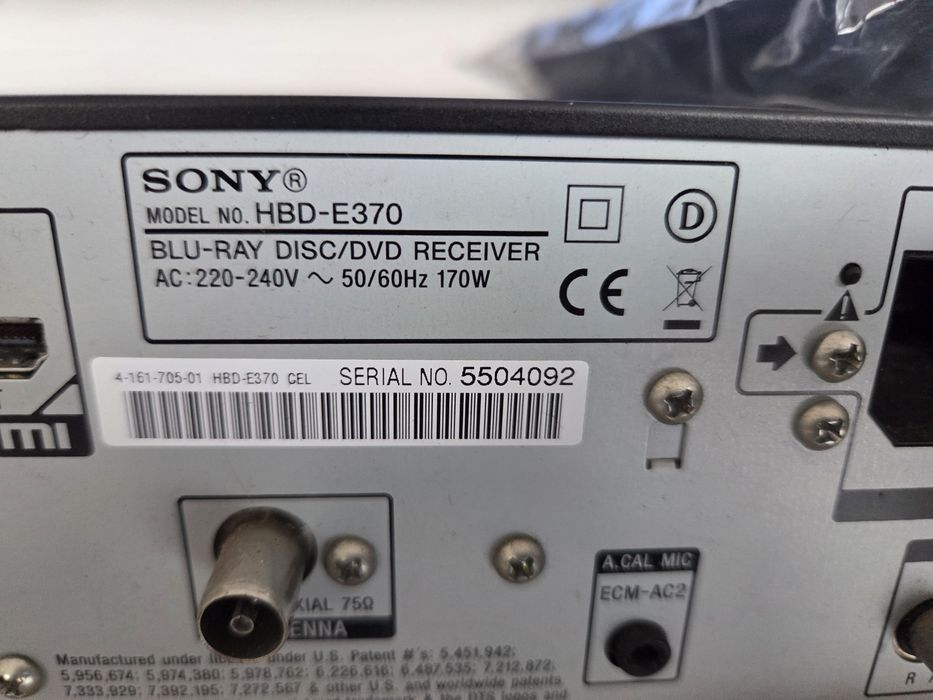 Sony Blu-ray model  hbd e-370