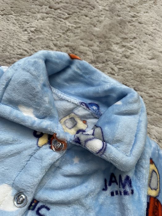 Дитяча тепла піжама з машинками  (флісова, дуже м’яка)