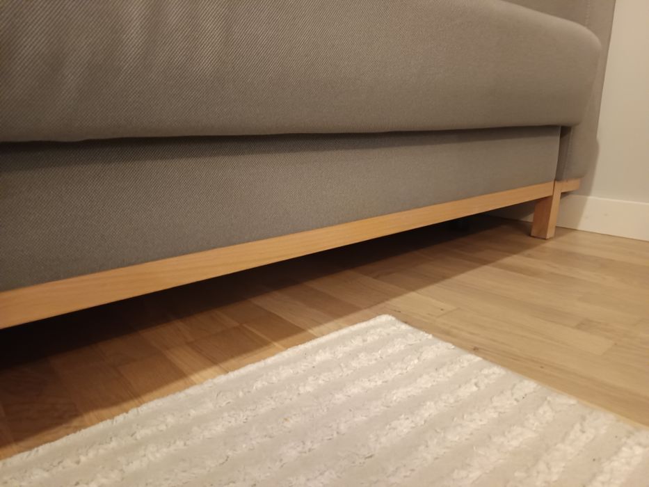 Sofa kanapa z funkcją spania, schowkiem i pufem