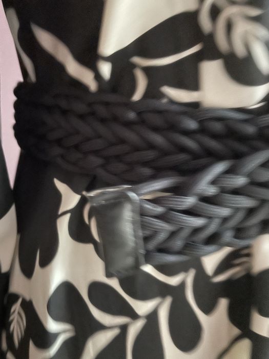 Pleciony czarny pasek ALEX MAX  do r. 46